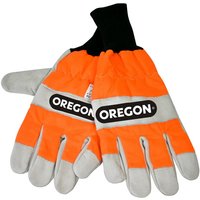 Oregon - Arbeitshandschuhe aus Leder mit Schnittschutz von Orange Gr. 10 - Orange von OREGON