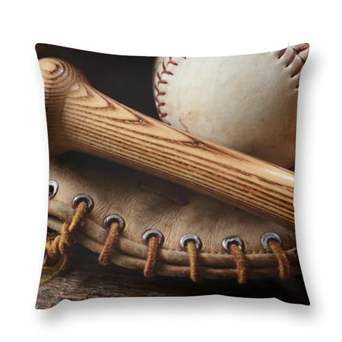 ORENZ Plüsch-Kissenbezug Baseball Und Handschuh Überwurf-Kissenbezug Kissenbezüge Kissenbezüge Für Sofa-Couch-Bett-Dekor 16 "x16 von ORENZ