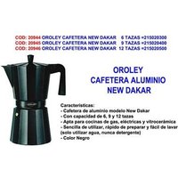 Oroley New Dakar Kaffeemaschine 6 Tassen Schwarz Anthrazit 215020300 Oroley New Dakar Kaffeemaschine 6 Tassen Schwarz Anthrazit 215020300 von OREWORK
