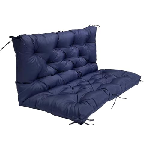 OREZAUQS Swing Replacement Cushion,Outdoor Swing Cushions with Backrest,Waterproof Soft Replacement Cushion,for Garden Furniture Patio (100 * 100 * 10CM,Dark Blue) von OREZAUQS