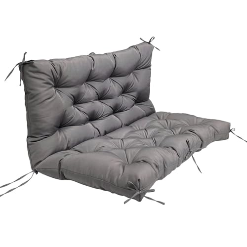 OREZAUQS Swing Replacement Cushion,Outdoor Swing Cushions with Backrest,Waterproof Soft Replacement Cushion,for Garden Furniture Patio (100 * 100 * 10CM,Dark Grey) von OREZAUQS