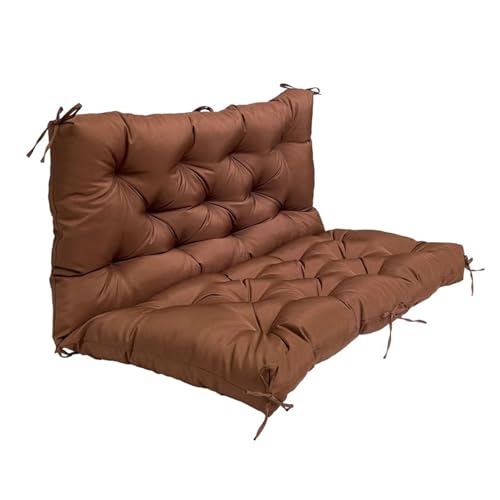 OREZAUQS Swing Replacement Cushion,Outdoor Swing Cushions with Backrest,Waterproof Soft Replacement Cushion,for Garden Furniture Patio (150 * 100 * 10CM,Dark Brown) von OREZAUQS