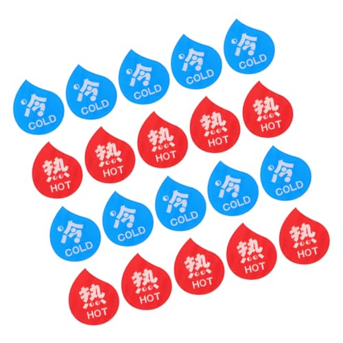 ORFOFE 10 Paare Heiß Kalt Wasseraufkleber für Wasserhahn Selbstklebende Acryl Etiketten Kleine Wasserfeste Temperaturkennzeichnung Einfache Montage Langlebige Markierung für Bad und von ORFOFE