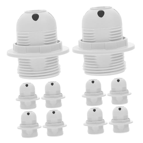 ORFOFE 10 Stück Lampenfassung Vollgewinde Clip Sockel Weiß Für Tisch Pendelleuchten Langlebig Schnellwechsel Geeignet für Büro Wohnraum Beleuchtung ORFOFE 10 Stück Lampenfassung Vollgewinde Clip Sockel Weiß Für Tisch Pendelleuchten Langlebig Schnellwechsel Geeignet für Büro Wohnraum Beleuchtung von ORFOFE