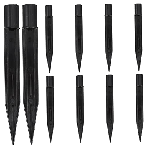 ORFOFE 10 Stück Kunststoff Erdspieß Stangen Spieß Ground Spikes Stakes für Gartenlicht LandschaftsSicherheitslicht Gartenpfähle Erdspieße von ORFOFE