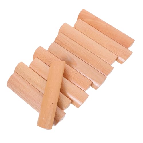 ORFOFE 10 Stück Massivholzgriff Möbelgriffe Dekorative Möbelgriffe Für Küchenschränke Möbel Kommoden Schrankknöpfe Und Griffe Schrankgriffe Khaki Buche von ORFOFE