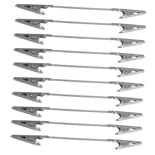 ORFOFE 10 Stück Teiliges Alligator notizclips aus Metall Doppelseitig Vielseitige Krokodilklemmen für DIY bastelprojekte Fotohalter Zettelhalter und Preisschild clips Flexibel Stehend von ORFOFE