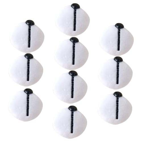 ORFOFE 10 Stück Teiliges DIY Nasen Baumwolle für Puppen und Stofftiere Sichere Bastelmaterialien für Handarbeiten Geeignet für Amigurumi Teddybär Häkeltiere für Kindergarten und Hobby von ORFOFE