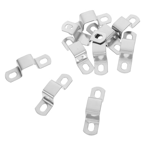 ORFOFE 10 Stück Teiliges Edelstahl Rohrklemme U Förmige Rohrschelle mit Robustem Halter für Stabile Befestigung und Verformungsschutz Geeignet für Vielseitige Rohrbefestigung von ORFOFE