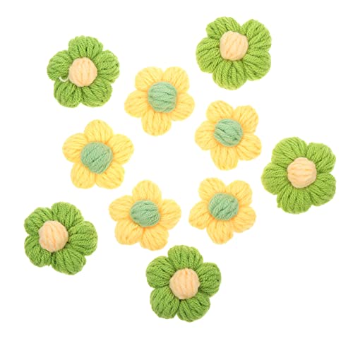 ORFOFE 10 Stück Teiliges Gehäkelte Puffblumen Broschen und Haarnadeln DIY Blumenornamente in Grün und Gelb Handgefertigte Farbenfrohe Bastelzubehör für Kreative Zufällige Farbe ORFOFE 10 Stück Teiliges Gehäkelte Puffblumen Broschen und Haarnadeln DIY Blumenornamente in Grün und Gelb Handgefertigte Farbenfrohe Bastelzubehör für Kreative Zufällige Farbe von ORFOFE