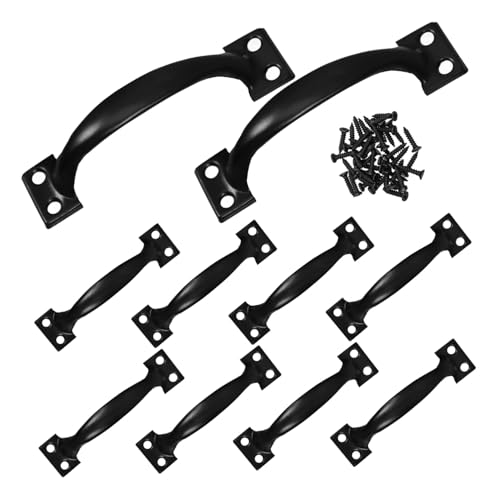 ORFOFE 10 Stück Teiliges Metall Türgriff Vintage Bogenform Robuster Möbelgriff für Küchenschränke Kommoden Türen Schwarz Klassisches Design Vielseitig Einsetzbar ORFOFE 10 Stück Teiliges Metall Türgriff Vintage Bogenform Robuster Möbelgriff für Küchenschränke Kommoden Türen Schwarz Klassisches Design Vielseitig Einsetzbar von ORFOFE
