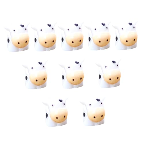 ORFOFE 10 Stück Teiliges Mini Landschaft Kuh Deko aus Langlebigem Harz Detailreiche Bauernhoftiere Miniaturfiguren für DIY Mooslandschaft Haus Garten Büro Geschenk von ORFOFE