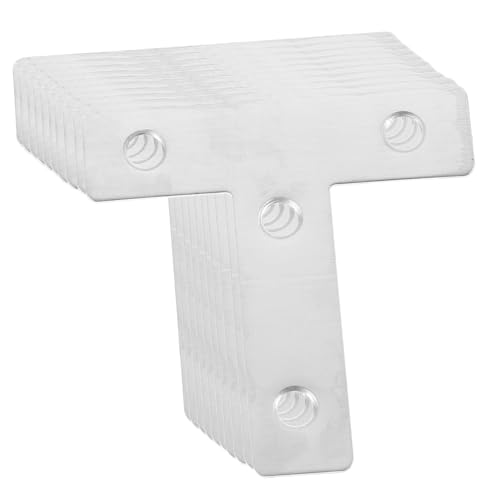 ORFOFE 10 Stück Teiliges T Förmige Edelstahl Eckwinkel Flachstahl Winkelverbinder Stabile Verbindungsplatten für Möbel Reparatur DIY Projekte von ORFOFE