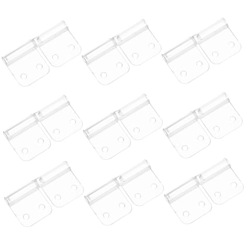 ORFOFE 10 Stück Teiliges Transparente Mini Scharnier mit Faltfunktion Abnehmbar Flaggenförmig Vorgebohrt als Kleine Box und Möbelscharniere für Schränke und DIY Projekte von ORFOFE
