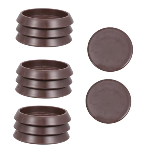 ORFOFE 10 Stück Teiliges rutschfeste Kunststoff Caster Cups Rund für Möbelrollen Bodenschutz Kratzschutz Geeignet für Sofas Betten Stühle mit Installieren Langlebig von ORFOFE