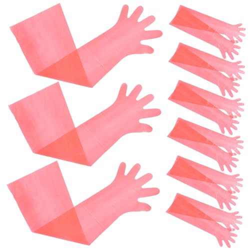 ORFOFE 100 Stück Einweg-pe-handschuhe Lang Schulterlänge Flexible Ellenbogenhandschuhe für Haushalt Tierpflege Veterinärschutz Vielseitig Langlebig Einmalgebrauch von ORFOFE