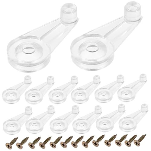 ORFOFE 100 Stück Glashalter Clips Teilig Transparent mit Schrauben Stabile Spiegelhalterung für Glasspiegel Einfache Montage Rostfrei Geeignet für Spiegelschränke und von ORFOFE