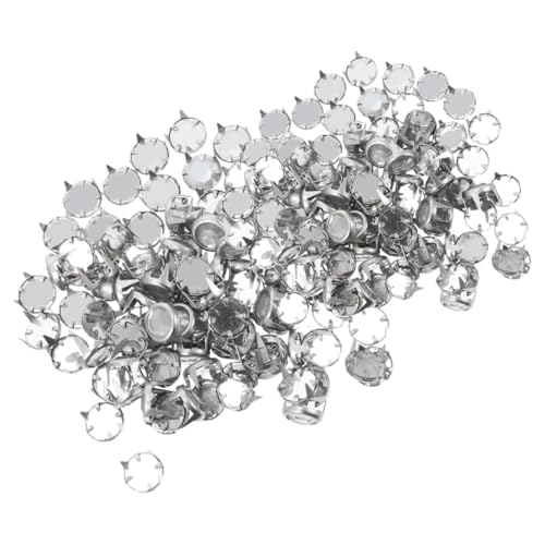 ORFOFE 100 Stück Mini Claw Studs Nieten mit Strass Metall Claw Nails für DIY Kleidung Taschen Schuhe Runde Spitze Nieten für Koffer und Handwerk ORFOFE 100 Stück Mini Claw Studs Nieten mit Strass Metall Claw Nails für DIY Kleidung Taschen Schuhe Runde Spitze Nieten für Koffer und Handwerk von ORFOFE