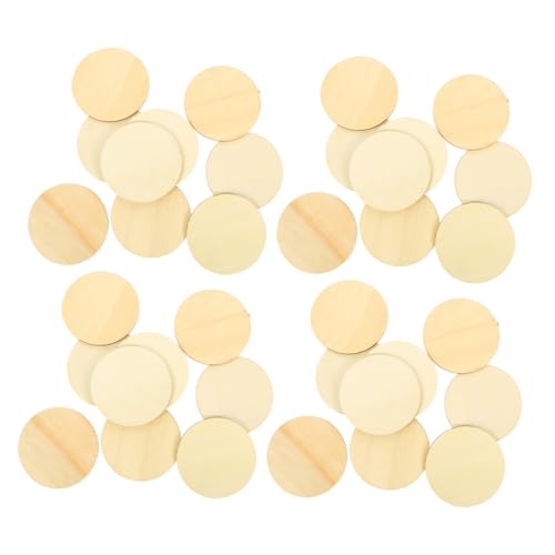 ORFOFE 100 Stück Runde Holzscheiben Rustikale Naturbelassene Holzstücke für DIY Bastelprojekte Bemalbare Holzscheiben mit Glatter Oberfläche für Malerei Dekoration und Kreative Gestaltung von ORFOFE