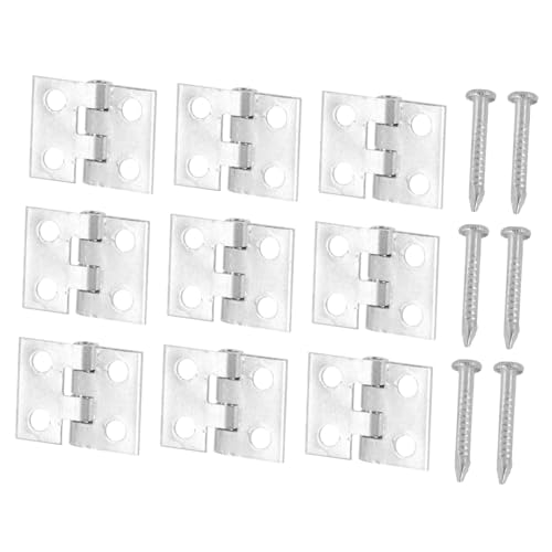 ORFOFE 100 Stück Teiliges Mini Cupboard Scharnier aus Langlebigem Kupfer mit Schrauben Kompakt Rostfrei Einfache Montage Flexible Öffnung für Kleine Holz und Geschenkboxen Möbelzubehör von ORFOFE