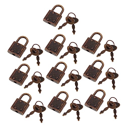 ORFOFE Retro Schubladenschloss Kofferschloss Schlüssel Mini Möbel Vorhängeschloss 10er Set Schlüssel Für Koffer ORFOFE Retro Schubladenschloss Kofferschloss Schlüssel Mini Möbel Vorhängeschloss 10er Set Schlüssel Für Koffer von ORFOFE