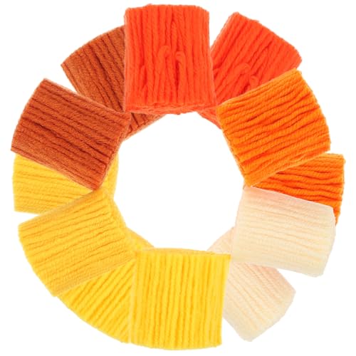 ORFOFE 12 Stück Teiliges Latch Hook Garn aus Weicher Acrylfaser Vorgefertigte Farblich Abgestimmte DIY Teppichwolle für Handarbeiten Geeignet für Teppichherstellung Kissen Decken und von ORFOFE