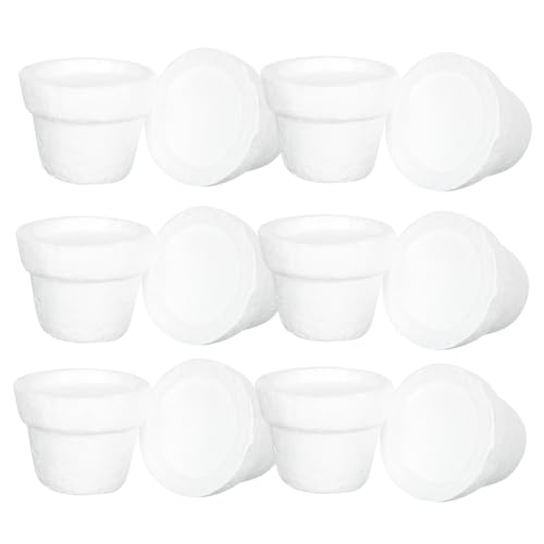 ORFOFE 12 Stück Teiliges Schaumstoff blumensteckschaum Rund DIY Bastelset für Kindergarten Kunsthandwerk Gartenblumenhalter Solide Weiße Basis von ORFOFE