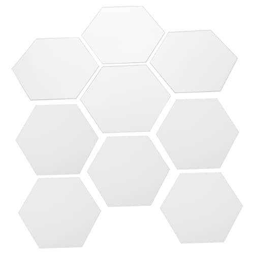 ORFOFE 12st Sechseckige Spiegelaufkleber Acrylspiegel Für Die Wand Tischdekoration Selbstklebende Fliesen Selbstklebender Wandaufkleber Sechseckiger Wandaufkleber Fliesenaufkleber Silver von ORFOFE