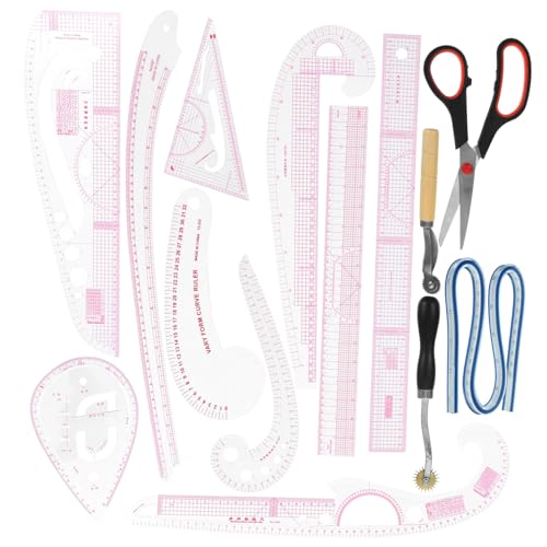 ORFOFE 14 Stück Teiliges Schneiderlineal Klarer Multifunktionale Nählineale für Anfänger Präzise Schnittmusterwerkzeuge für Transparentes Praktisches Design Effiziente Messhilfe ORFOFE 14 Stück Teiliges Schneiderlineal Klarer Multifunktionale Nählineale für Anfänger Präzise Schnittmusterwerkzeuge für Transparentes Praktisches Design Effiziente Messhilfe von ORFOFE