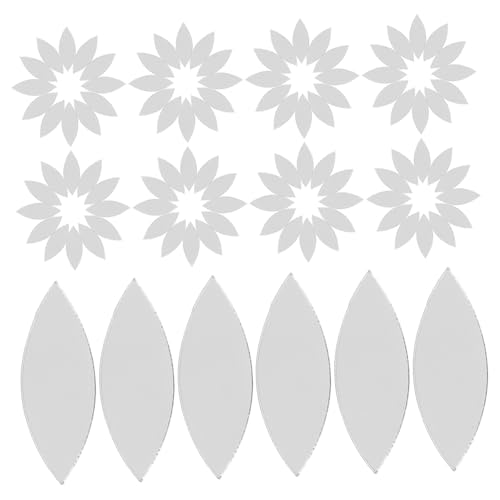 ORFOFE 150 Stück Teiliges Petal Shape Mini Spiegelset Selbstklebend Kleine Glasfliesen für DIY Bastelprojekte Kreative Dekoration Kunsthandwerk Zubehör von ORFOFE