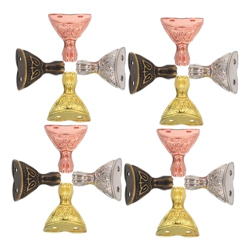 ORFOFE 16 Stück Teiliges Metall Möbel Füße im Retro Stil Dekorative Antike Schrankfüße mit Vintage-Muster Stabile Metallbeine für Schmuckkästen Aufbewahrungsboxen und Kommoden Einfache von ORFOFE