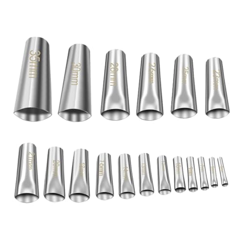 ORFOFE 18 Stück Teiliges Edelstahl Caulking Nozzle Langlebige Spritzdüsen für Fugenabdichtung Präzise Applikation bei Fenster Tür Küche Bad und Unebenen Oberflächen Robust und von ORFOFE