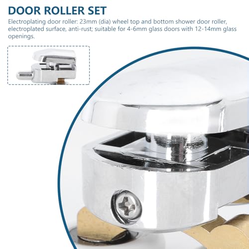 ORFOFE 2 Sätze Duschtür Laufrollen Schiebetür Ersatzrollen aus Rostfreiem Material für Glas Duschkabine Obere und Untere Gleitrollen Geräuscharm und Langlebig von ORFOFE