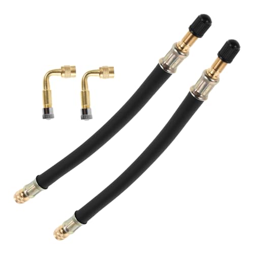 ORFOFE 2 Sätze Flexible Ventilverlängerung Schnellverschluss Ventiladapter für Auto Motorrad Fahrrad Roller Reifenluftverlängerung für Enge Ventileinsatzbereiche von ORFOFE