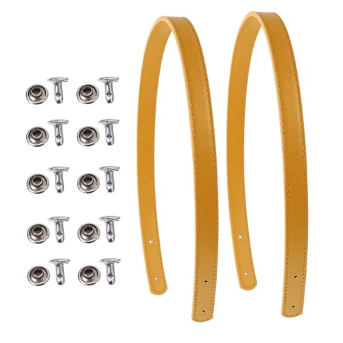 ORFOFE 2 Satz Pu-Leder Handtaschenhenkel mit Nieten Ersatzriemen für DIY Taschen Reparatur Schulterriemen Robust Langlebig Modisch Gelb mit Nieten ORFOFE 2 Satz Pu-Leder Handtaschenhenkel mit Nieten Ersatzriemen für DIY Taschen Reparatur Schulterriemen Robust Langlebig Modisch Gelb mit Nieten von ORFOFE