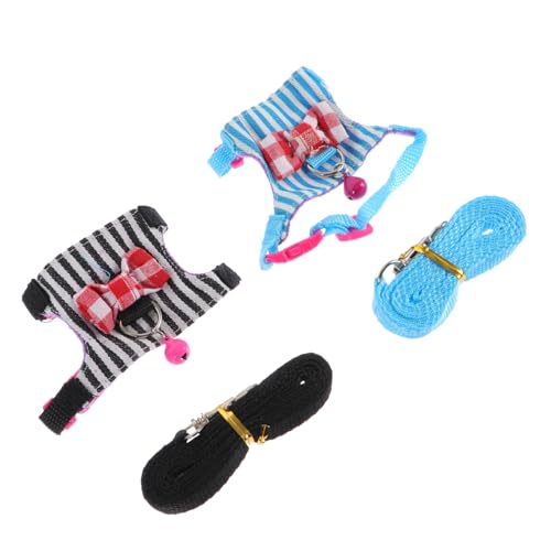 ORFOFE Elegantes Gestreiftes Haustier-Set 2er-Pack Verstellbare Ratte Für Einfache Reinigung Für Alltägliche Stilvolle Party von ORFOFE