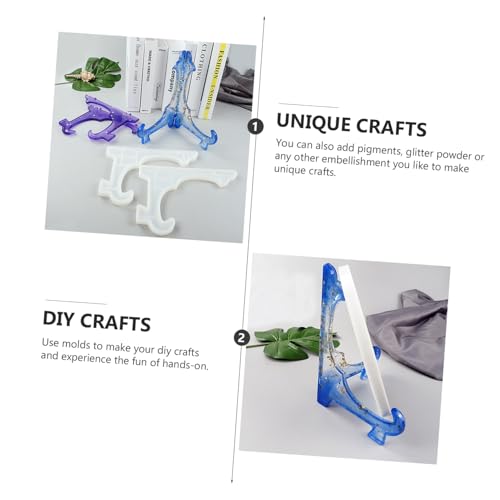 ORFOFE 2 Stück DIY Silikonform für Kristall Epoxidharz Display Ständer Flexibel für Schmuck Aufbewahrung und Bastelwerkzeuge von ORFOFE