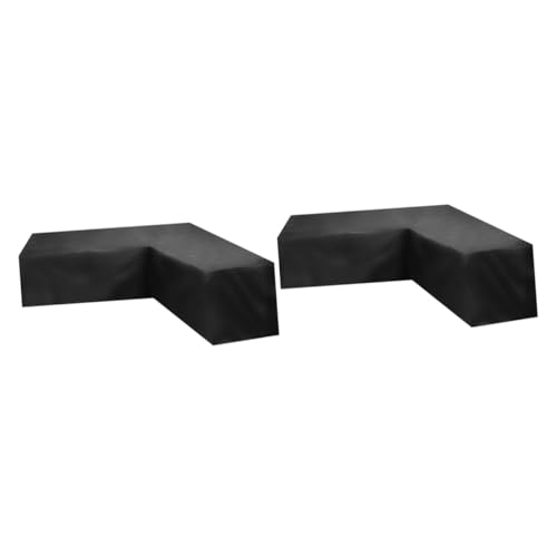 ORFOFE 2 Stück Ecksofa Abdeckung für Förmige Sofas Wasserdichte Oxford Hülle mit Verstellbaren Zugbändern Schutz für Gartenmöbel Einfach zu Reinigen und Langlebig von ORFOFE