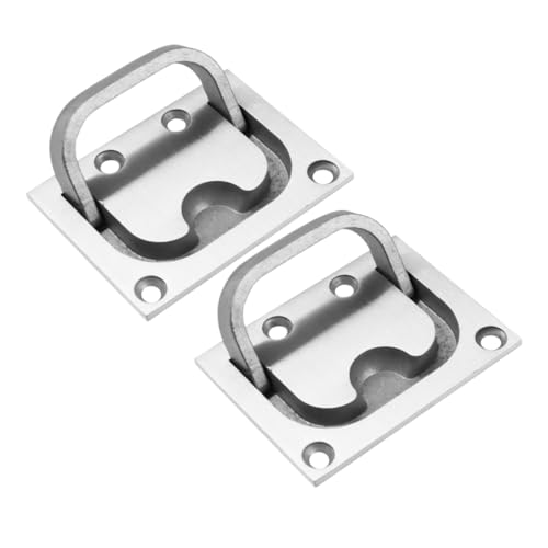 ORFOFE 2 Stück Edelstahl Flush Lift Ring Zuggriff Versenkt mit Schrauben Klappbarer Einlassgriff für Bootsluken Yacht Bodenhebel Robust und Einfach zu Montieren ORFOFE 2 Stück Edelstahl Flush Lift Ring Zuggriff Versenkt mit Schrauben Klappbarer Einlassgriff für Bootsluken Yacht Bodenhebel Robust und Einfach zu Montieren von ORFOFE