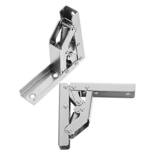 ORFOFE 2 Stück Edelstahl Scharniere Klappbar Silent Cabinet Hinges Klappbeschlag für Küchenschrank Türen Verdeckte Montage Leise Funktion Platzsparend Belastbar für Möbel und von ORFOFE
