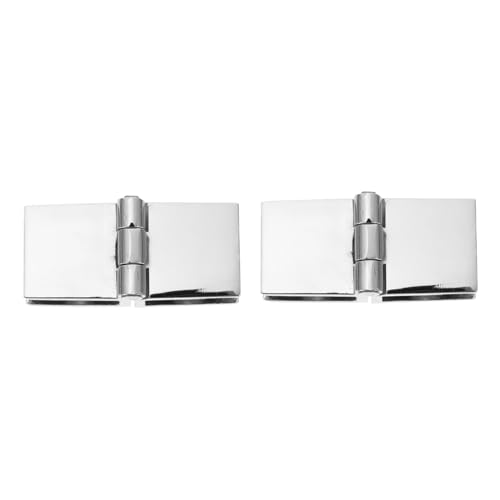ORFOFE 2 Stück Glas Scharniere aus Robustem Zinklegierung Drehbar Stabile Türscharniere für Vitrinen Weinkühler und Glasvitrinen Einfach zu Montieren Langlebig und Schwingungsfrei von ORFOFE