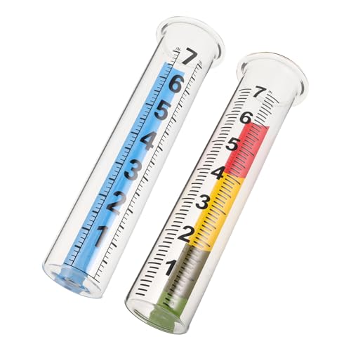 ORFOFE 2 Stück Glas-regenmesser Ersatzrohr aus Hochborosilikat Klarem Glas mit Kratzfester Oberfläche für Garten und Außenbereich Präzise Messskala für Genaue Niederschlagsmessung ORFOFE 2 Stück Glas-regenmesser Ersatzrohr aus Hochborosilikat Klarem Glas mit Kratzfester Oberfläche für Garten und Außenbereich Präzise Messskala für Genaue Niederschlagsmessung von ORFOFE