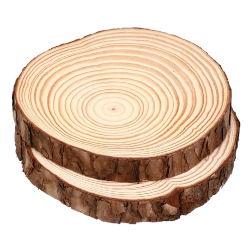 ORFOFE 2 Stück Holzscheiben mit Natürlicher Baumrinde Ø Kiefern Holz Unbehandelte Holzrundlinge für Basteln Rustikale Dekoration DIY Holzornamente und Mittelstücke ORFOFE 2 Stück Holzscheiben mit Natürlicher Baumrinde Ø Kiefern Holz Unbehandelte Holzrundlinge für Basteln Rustikale Dekoration DIY Holzornamente und Mittelstücke von ORFOFE