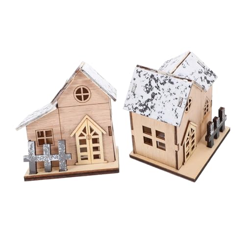 ORFOFE 2 Stück LED Weihnachtsdeko Holzhaus Lichterhaus Beleuchtet Winterdorf Atmosphäre Licht Weihnachtsdekoration für Tisch und Fenster Festliche Stimmung ORFOFE 2 Stück LED Weihnachtsdeko Holzhaus Lichterhaus Beleuchtet Winterdorf Atmosphäre Licht Weihnachtsdekoration für Tisch und Fenster Festliche Stimmung von ORFOFE
