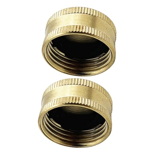 ORFOFE 2 Stück Messing Schlauchendkappen Innengewinde Garten Schlauchkupplung Abdeckkappe Für Amerikanische Gartenschläuche Robust und Handfest Verschließbar von ORFOFE