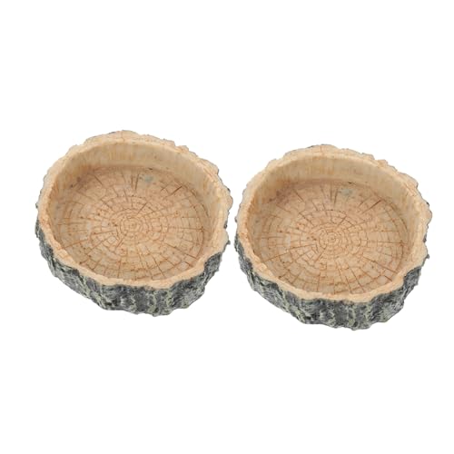 ORFOFE 2 Stück Reptilien wassernapf rutschfest mit Natürlichem Holzdesign für Echsen Schlangen Schildkröten Praktischer Futternapf für Kleine Reptilien und Kriechtiere ORFOFE 2 Stück Reptilien wassernapf rutschfest mit Natürlichem Holzdesign für Echsen Schlangen Schildkröten Praktischer Futternapf für Kleine Reptilien und Kriechtiere von ORFOFE