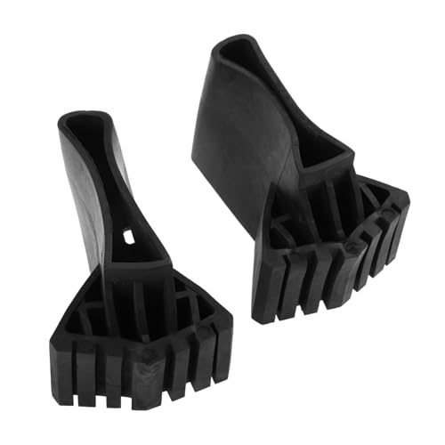 ORFOFE 2 Stück Rutschfeste Leiterfußabdeckungen Strapazierfähige Gummifüße für Faltbare Leitern Verschleißfest Schützende Fußkappen Boden Leiterfußschutz Einfach zu Montieren von ORFOFE