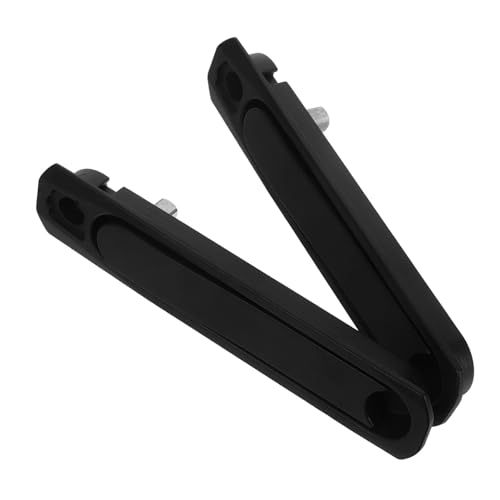 ORFOFE 2 Stück Schlossgriff Für Möbel Glas Fenstergriff Schiebetürgriff Unsichtbarer Griff Fenstergriffe Ersatzteil Griffersatz Schwarze Zinklegierung von ORFOFE