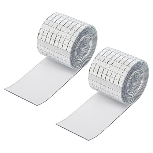 ORFOFE 2 Stück Selbstklebende Glas Spiegelfliesen Mosaik DIY Wanddekor mit Mini Quadraten für Küche Bad Schlafzimmer Bastelprojekte Langlebig ORFOFE 2 Stück Selbstklebende Glas Spiegelfliesen Mosaik DIY Wanddekor mit Mini Quadraten für Küche Bad Schlafzimmer Bastelprojekte Langlebig von ORFOFE