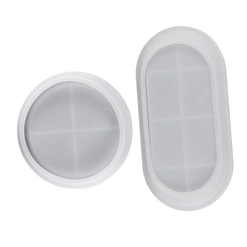 ORFOFE 2 Stück Silikonform DIY Tablett Oval und Rechteckig Langlebige Flexible Aufbewahrungs Bastelform für Epoxidharz Rutschfest Leicht Entformbar für Kreative Harzkunst von ORFOFE